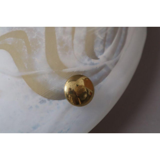 Marble Murano Glass & Brass Wall Lamp from Hillebrand, 1970s For Sale - Image 4 of 8