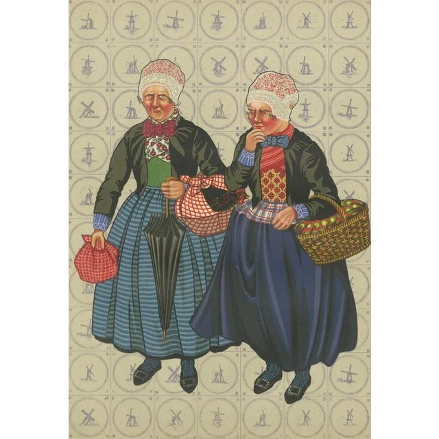 Paper Gratiane de Gardilanne and Elizabeth Whitney Moffatt, Colorful Doornspyk Market Women in Apenjak Coats, 1932, Print For Sale - Image 7 of 10