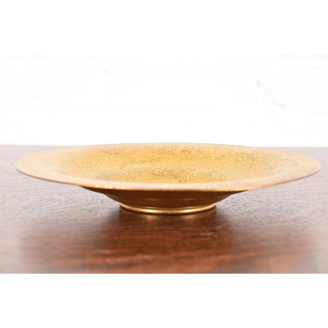 Art Deco Tiffany Studios New York Bronze Doré Plate or Shallow Bowl For Sale - Image 3 of 9