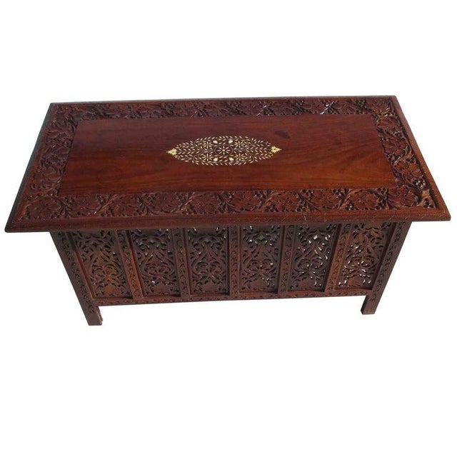 Chinoiserie Late 20th Century Indonesian Fret Work Alter Console Table For Sale - Image 3 of 8