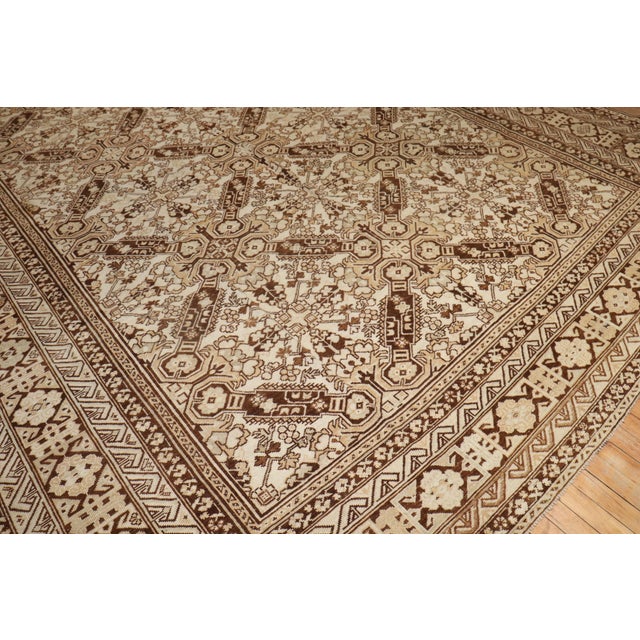 Ivory Zabihi Collection Keyhole Ersari Large Rug For Sale - Image 8 of 12