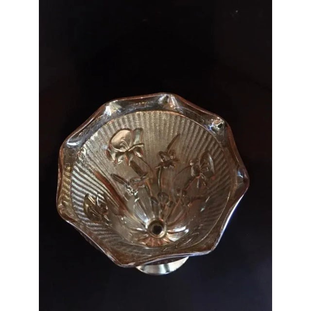 Art Deco Vintage Jeanette Glass Gold Vase For Sale - Image 3 of 4
