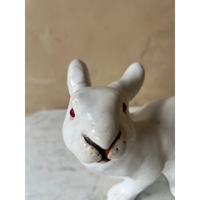 Vintage Hand Painted Terra Cotta Rabbit For Sale In San Francisco - Image 6 of 12