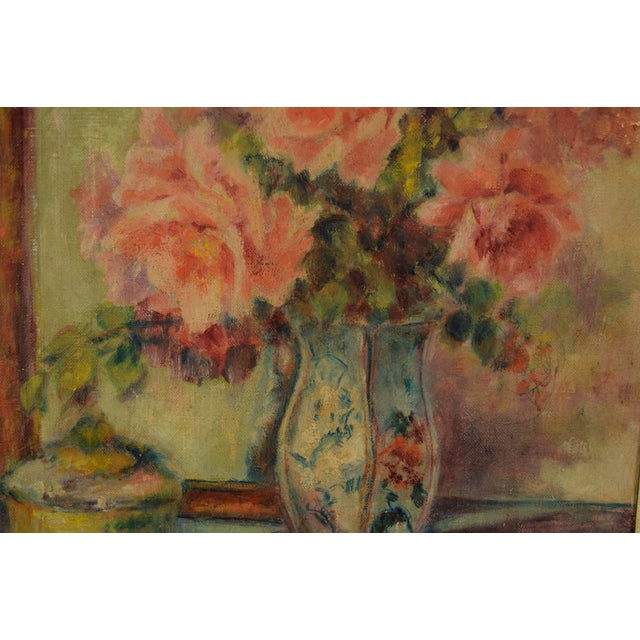Roses With Vase Still Life by Bonnie Beach Ryan For Sale - Image 4 of 6