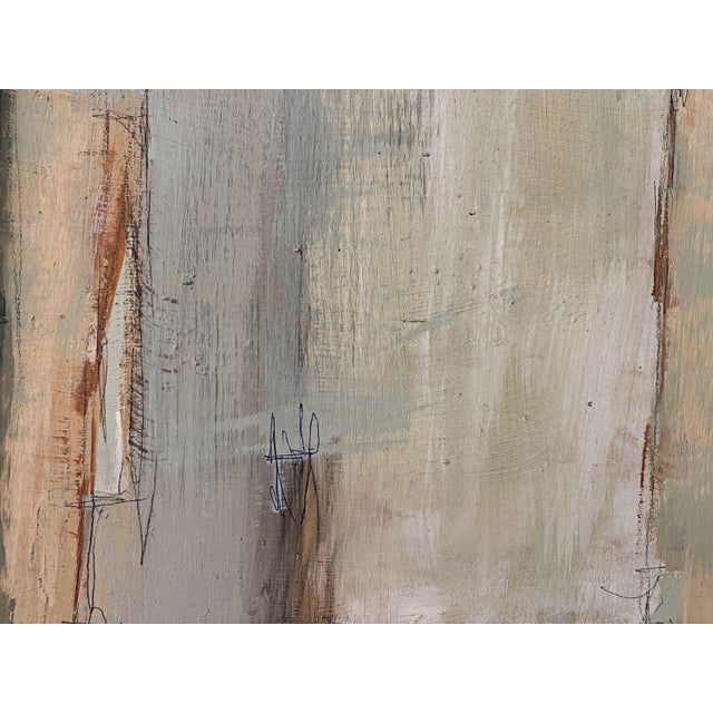 Paint “Matcha" Abstract Art in Antique Frame, Transitional Living Room Art by JTS For Sale - Image 7 of 10