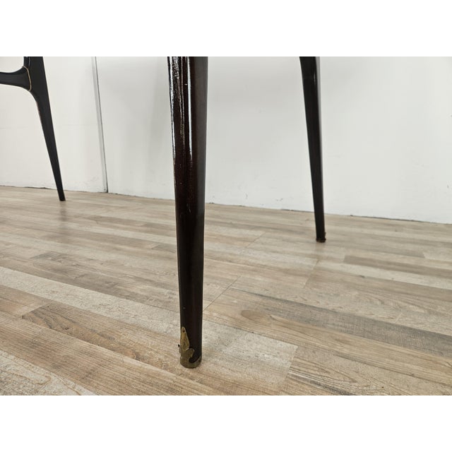 Mid-Century Rosewood Dining Table with Glass Top, 1960 For Sale - Image 13 of 16