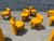 Set of Nine Modern Designer Chairs, Sunflower Yellow For Sale - Image 9 of 12