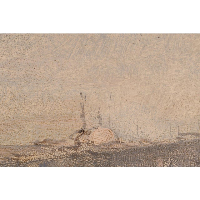 Late 19th Century Unknown, Animated Orientalist Landscape, 1884, Oil on Panel For Sale - Image 5 of 15