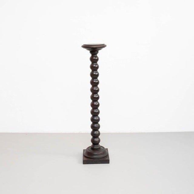 Mid-Century Modern Spanish Wooden Pedestal, 1950 For Sale - Image 13 of 18
