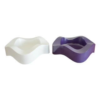 Verso Plastic Bowls by Walter Zeischegg for Helit, 1960s, Set of 2 For Sale