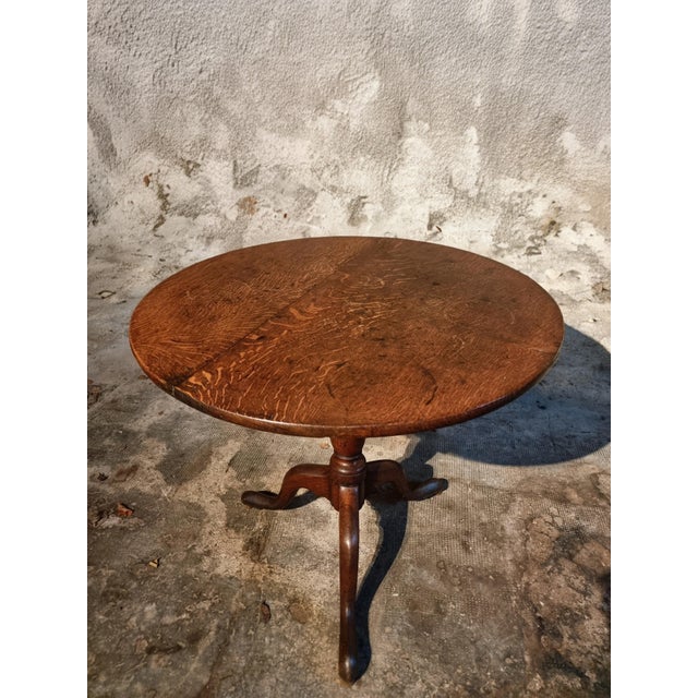 Georgian Oak Tilt-Top Tripod Table, England, 1800 For Sale - Image 11 of 16