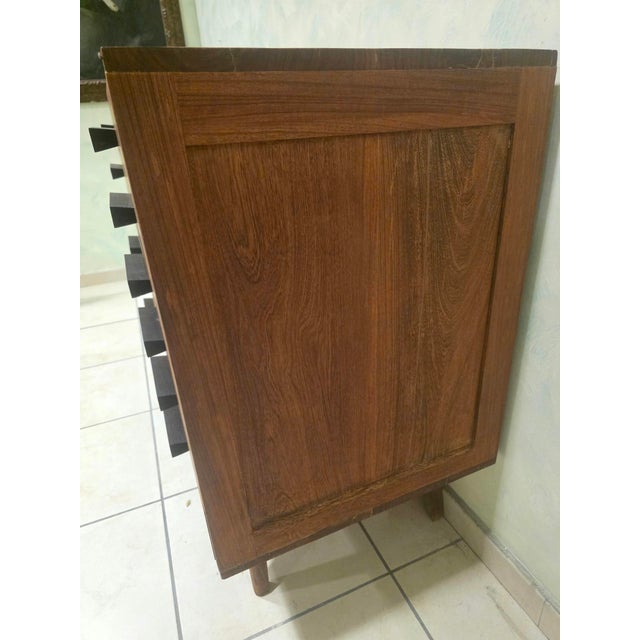 Tan Wooden Chest of Drawers, 1950s For Sale - Image 8 of 15
