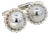 1990s Georg Jensen Estate Round Beaded Mens Cufflinks Silver, 2 Pieces For Sale