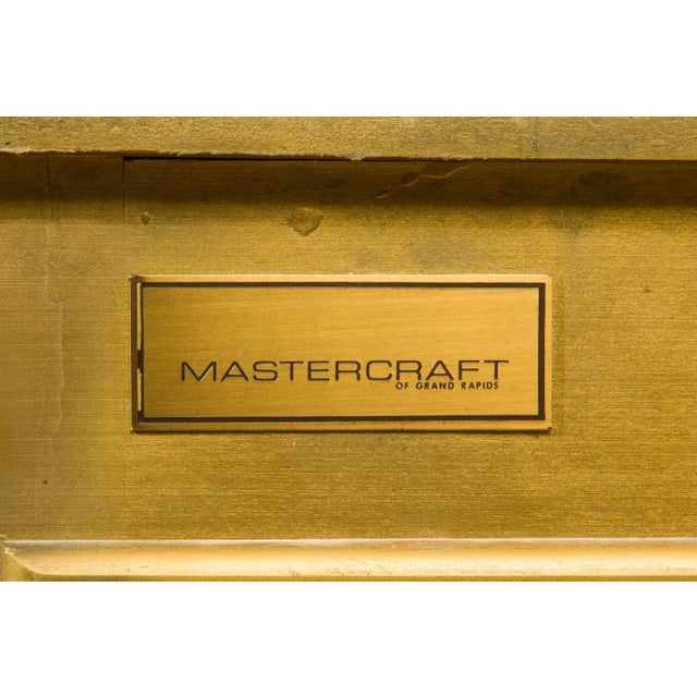 Mastercraft Brass Illuminated Demilune Vitrine Cabinet, 1970s, Signed For Sale - Image 16 of 16