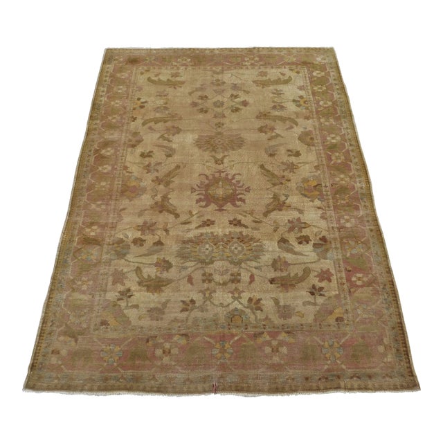 Vintage Hand Knotted Turkish Rug 8'10"x 11'10" For Sale
