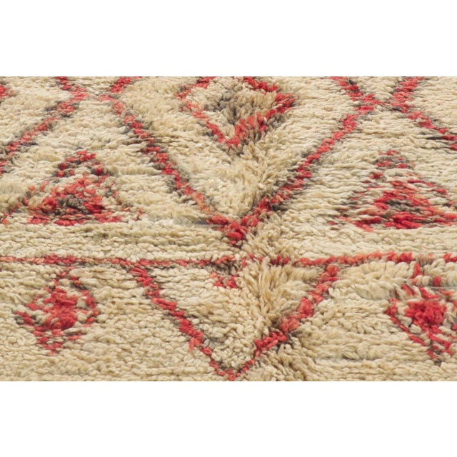 Late 20th Century Vintage Moroccan Beni Ourain Rug, 06'05 X 10'06 For Sale In Dallas - Image 6 of 11