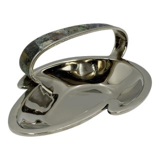 Los Castillo Taxco Silver Plate Malachite & Lapis Catchall Dish, Mexico 1960s For Sale