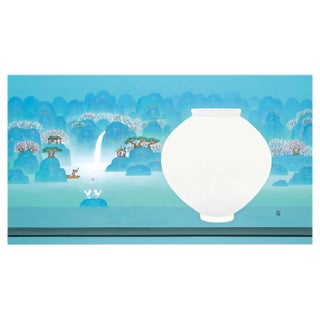 Cho Mun-Hyun, Landscape with a Moon Jar, 2020, Acrylic on Canvas For Sale