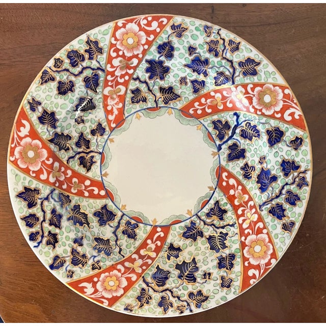Large Antique Early 19th Century Derby Porcelain Imari Plate For Sale In New York - Image 6 of 7