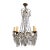 Metal Chandelier in Bronze and Glass with Tassels For Sale - Image 7 of 7
