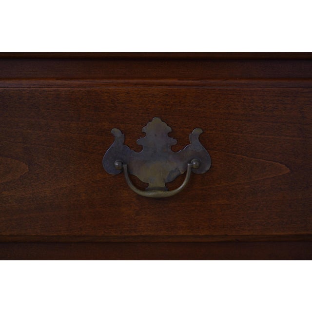 Brown Harden 2 Piece Cherry Stepback Cupboard China Hutch For Sale - Image 8 of 12