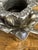 Metal Flower Candleholder with Lotus Flower Heart Ashtray with Removable Petals in Silver-Plated Metal, 1960s For Sale - Image 7 of 14
