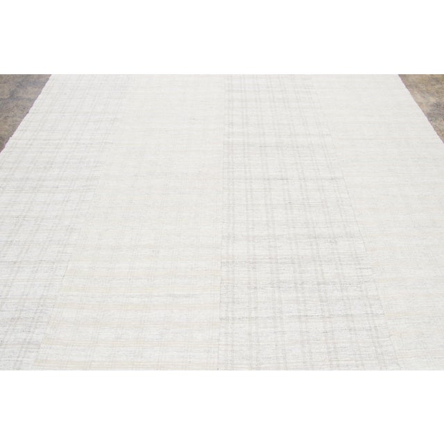 1950s Vintage Turkish Kilim Wool Rug With Grid Design by Rug & Kilim, 1950-1959 For Sale - Image 5 of 9