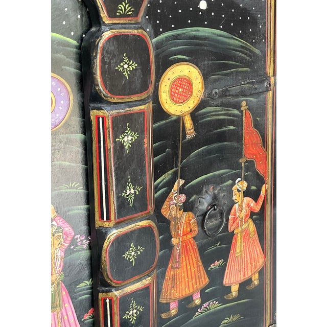 Vintage Boho Hand Painted Cabinet For Sale - Image 13 of 18