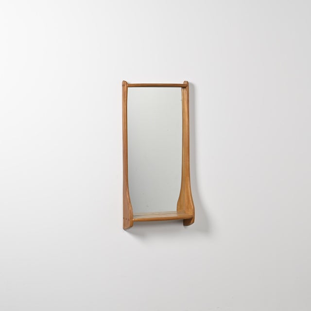 Wood Wood Wall Mirror by Franz Xaver Sproll, 1960 For Sale - Image 7 of 11