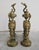 French Empire Andirons in Gilt Brass Featuring Snakes and Ram Head, Set of 2 For Sale - Image 10 of 12