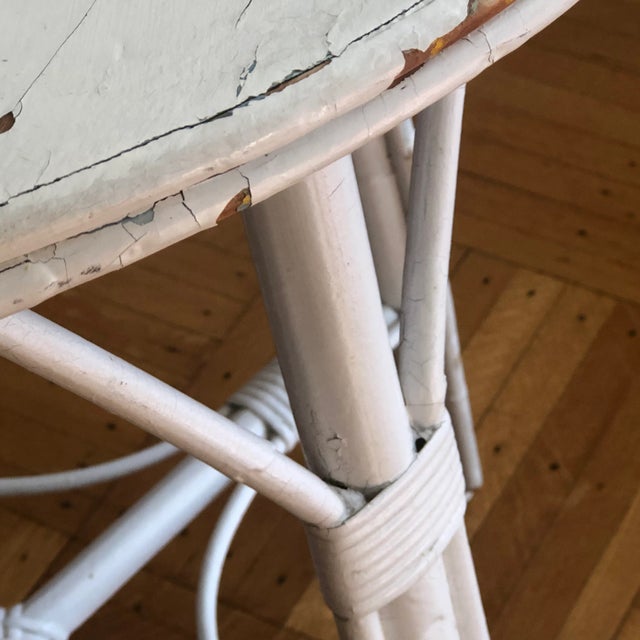 Antique Painted Bamboo Side Table For Sale In Baltimore - Image 6 of 13