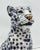Unique handmade statue of a snow leopard. This Hollywood Regency statue, powerfully made of hand-painted ceramic and made...
