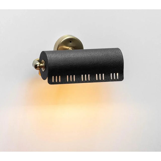 Black Model 8260 Black Wall Lights from Falkenbergs Belysning, Sweden, 1950s, Set of 2 For Sale - Image 8 of 11