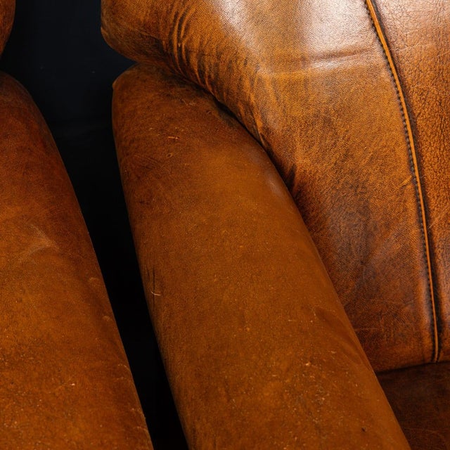 Vintage Dutch Leather Club Chairs, 1980, Set of 2 For Sale - Image 16 of 18