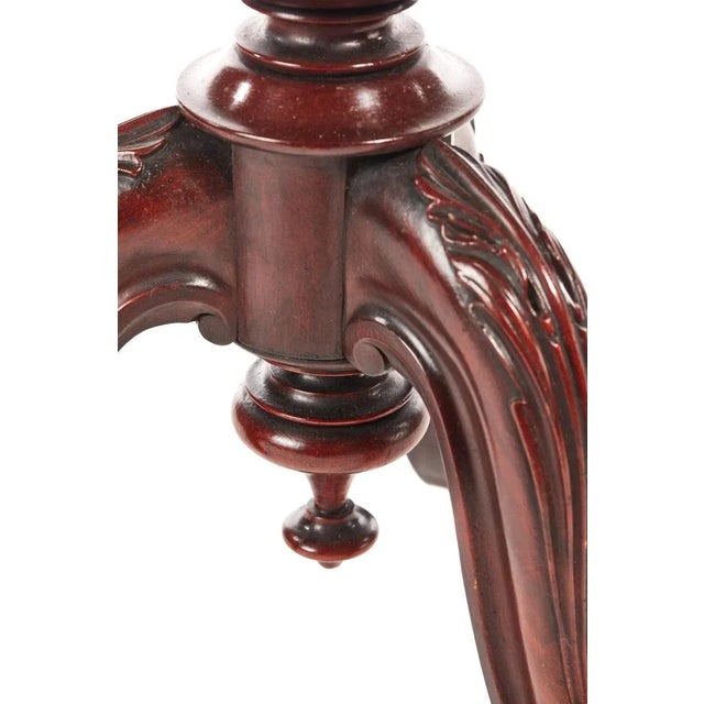 Quality 19th century Victorian antique mahogany pole screen with a needlepoint picture in a mahogany frame supported by a...