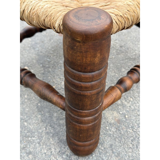 Vintage Oak and Straw Coffee Chair, 1960s For Sale - Image 17 of 18