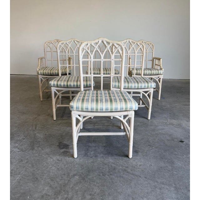 McGuire Boho Chic McGuire Bamboo Dining Set For Sale - Image 4 of 15