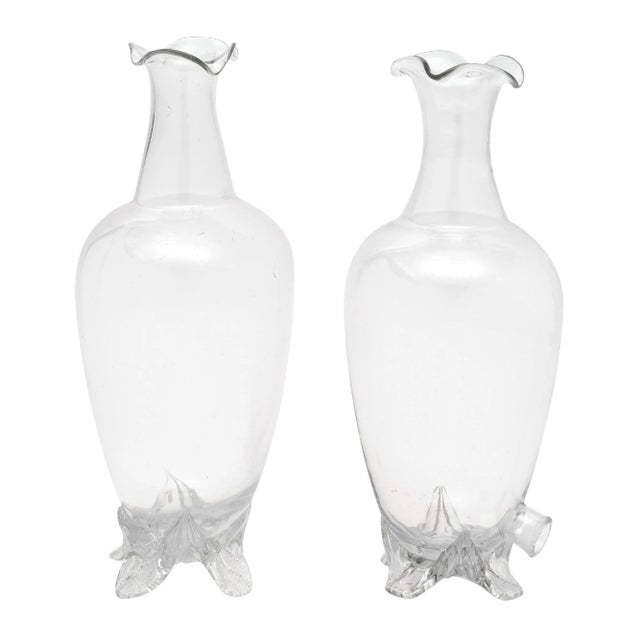 Antique French Glass Perfume Bottles - a Pair For Sale