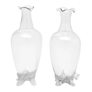 Antique French Glass Perfume Bottles - a Pair