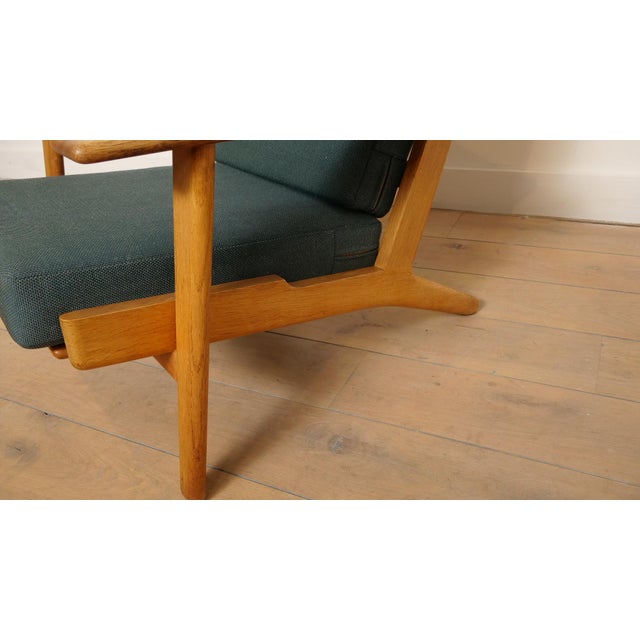 Forest Green Vintage Model GE290 Lounge Chair by Hans Wegner for Getama For Sale - Image 8 of 18
