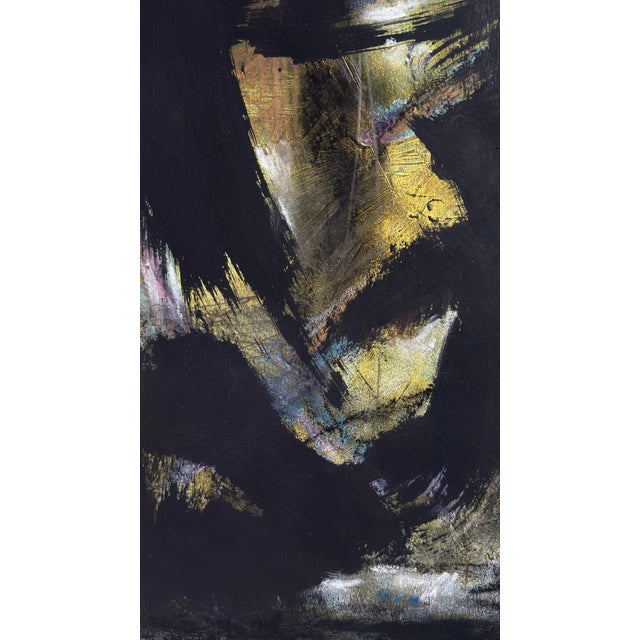 Original Abstract Monoprint on Paper With Variations in Paint and Ink Titled "Ravens" For Sale - Image 4 of 5