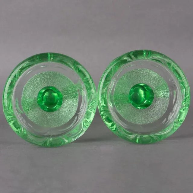 This antique set of art nouveau uranium glass candle holders reflects a sophisticated blend of tradition and...