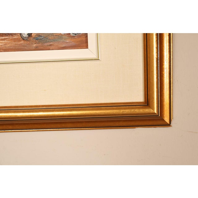 Gold Aline Brochu Oil Painting, 'Rendez-Vous à L'Epicerie' For Sale - Image 8 of 18
