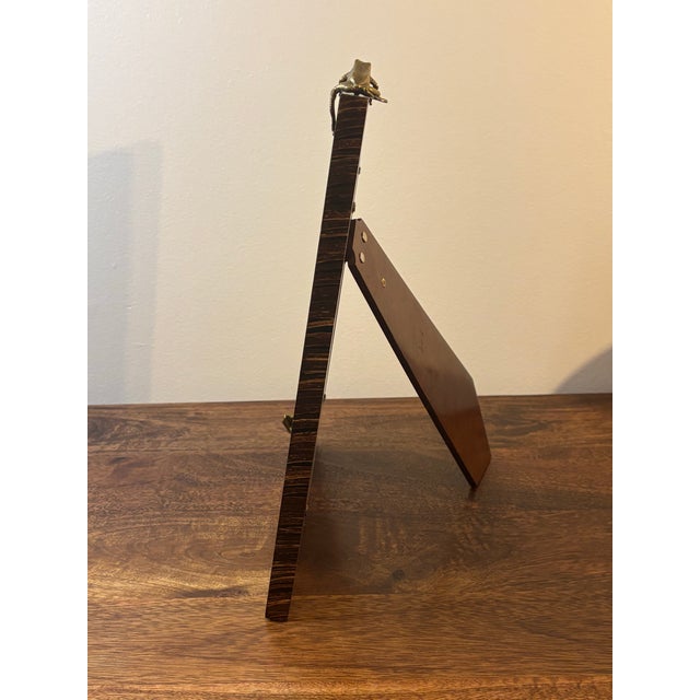 Sculpture Materials Vintage Coastal Coconut Shell and Brass Frog Picture Frame For Sale - Image 7 of 8