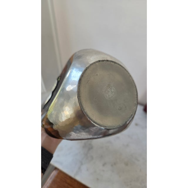 Mid 20th Century Royal Holland Daalderop Amber Glass and Pewter Decanter For Sale - Image 15 of 18