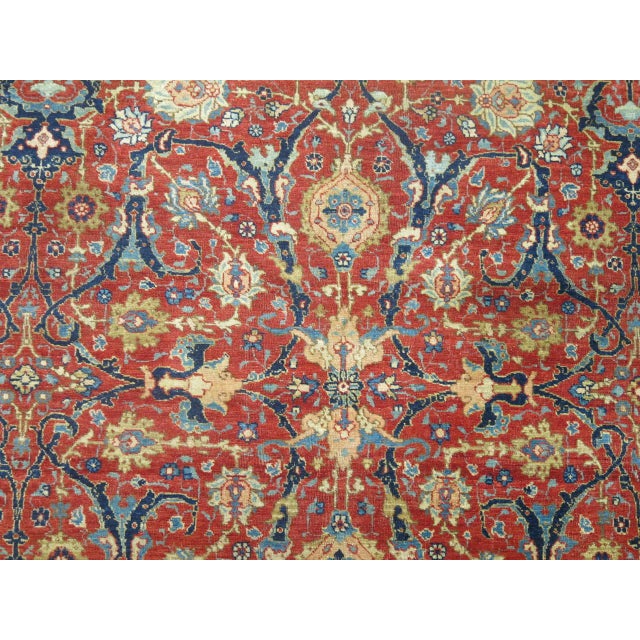 Exquisite finely woven late 19th century Persian Tabriz. 7'8'' x 11'1'' Since the middle of the 19th century, Tabriz has...