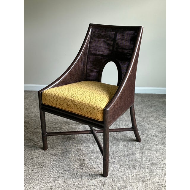 McGuire Late 20th Century Set of 6 Barbara Barry for McGuire Tobacco Cane Dining Chairs For Sale - Image 4 of 11
