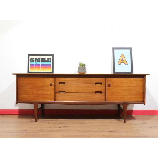 Mid-Century Modern Mid Century Modern Teak Afromosia Credenza Sideboard by Younger For Sale - Image 3 of 15