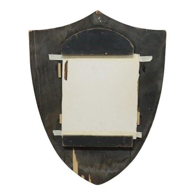 Vintage Americana Wooden Shield Frame & 1904 Philadelphia Press Geo Washington For Sale - Image 11 of 12