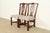 English Drexel Heritage Georgian Carved Mahogany Side Chairs or Dining Chairs, Pair For Sale - Image 3 of 14